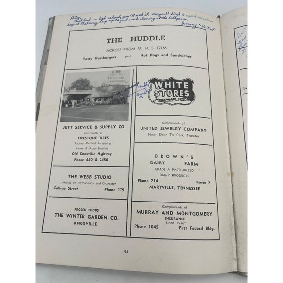 1952 Appalachian Yearbook Maryville High School Rebels Vintage Tennessee - Picture 9 of 10